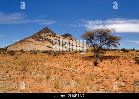 Inselberg (monadnock) südwestlich von Karibib (D 1952), Karibib, Erongo Region, Namibia Stockfoto