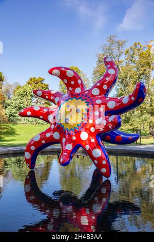 Bronx, NY - Oktober 28,2021: NY BOTANICAL GARDEN. Hier wird gezeigt, dass ich ins Universum fliegen möchte. Stockfoto