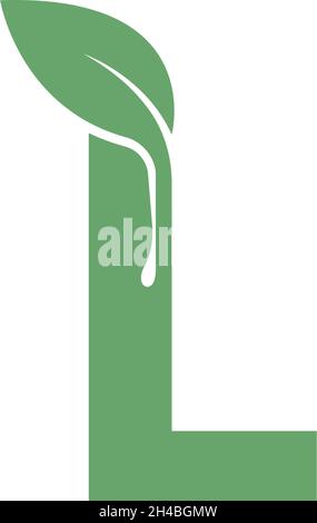 Vorlage für das Design-Konzept des L-Symbols des Buchstabens Stock Vektor