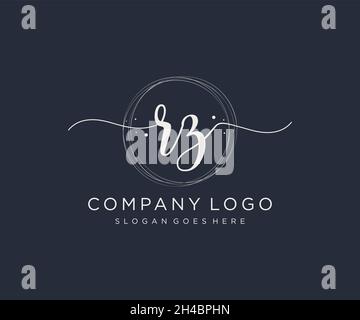 RZ feminines Logo. Verwendbar für Natur, Salon, Spa, Kosmetik und Beauty Logos. Flaches Vektor-Logo-Design-Template-Element. Stock Vektor