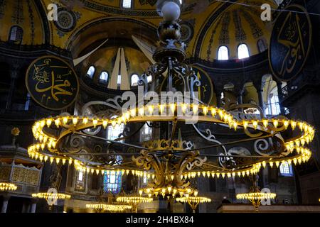 Innenraum der Hagia Sophia in Istanbul, Türkei Stockfoto