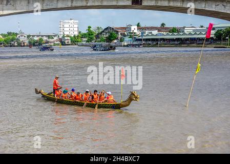 Cai Rang 07. Juli 2018. Drachenboot-Rennfest der Vietnamesen auf dem Fluss Can Tho Stockfoto