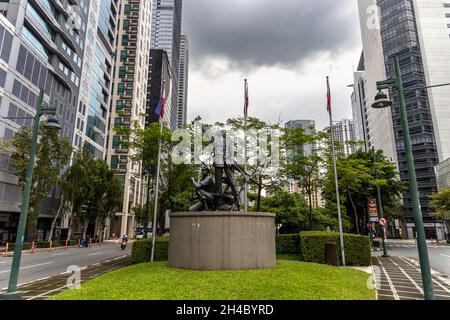 Philippinen Hier Andres bonifacio Bronzestatue am Fort bonifacio, Metro Manila, Philippinen, 24. Oktober 2021 Stockfoto