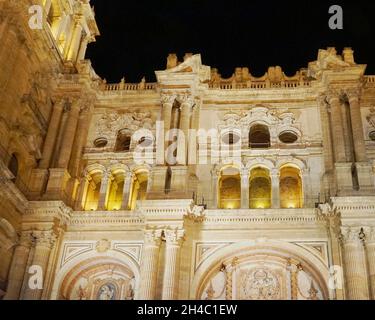 Weihnachten in Malaga, Spanien: Kathedrale von Malaga - Santa Maria de la Incarnation Stockfoto