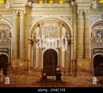 Weihnachten in Malaga, Spanien: Kathedrale von Malaga - Santa Maria de la Incarnation Stockfoto