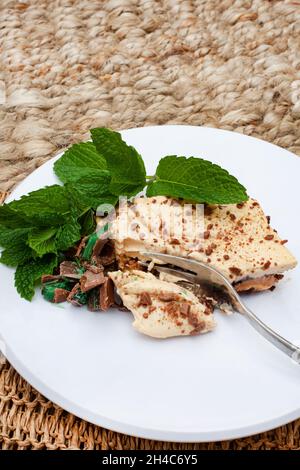 Traditionelles südafrikanisches, knusprig-herb-Dessert mit Pfefferminze Stockfoto