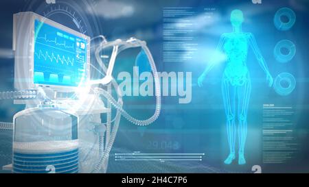 Frauen Gesundheit High-Tech-medizinische Therapie . abstrakte 3D-Illustration Stockfoto