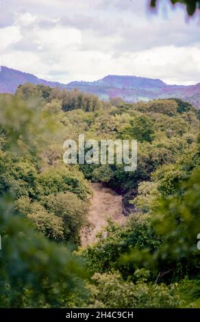 Afrika, Äthiopien Bahir Dar, 1976. Der Blaue Nil fällt oder Tisisat oder Tis Abay in Amharic. Stockfoto