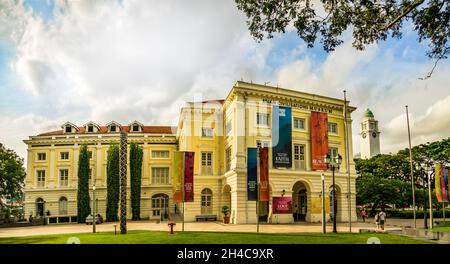 Singapur - Jan 20, 2021 : Asian Civilizations Museum in einem historischen Gebäude am Singapore River. Stockfoto