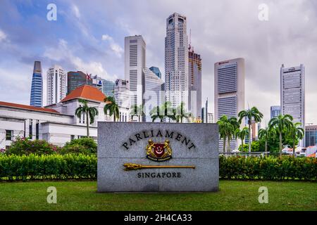 Parlamentsgebäude von Singapur am Parliament Place, Singapur. Stockfoto
