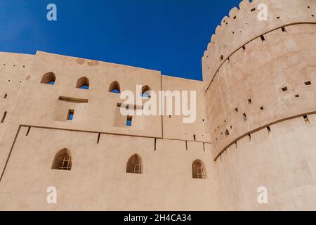 Mauern von Bahla Fort, Oman Stockfoto