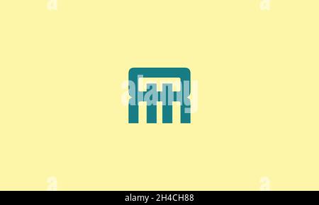 BUCHSTABEN RR-LOGO-DESIGN MIT NEGATIVEM PLATZEFFEKT FÜR DIE ILLUSTRATION Stock Vektor