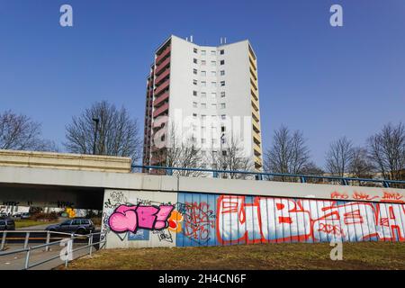 Betonbrücke, Schildhornstraße, Breitenbachplatz, Dahlem, Steglitz-Zehlendorf, Berlin, Deutschland Stockfoto