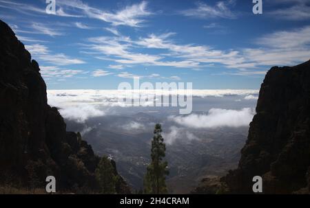 Gran Canaria, zentraler montainous Teil der Insel, Las Cumbres, dh die Summits Stockfoto