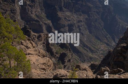 Gran Canaria, zentraler montainous Teil der Insel, Las Cumbres, dh die Summits Stockfoto