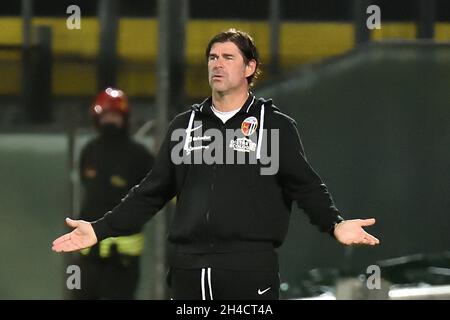 Pisa, Italien. November 2021. Cheftrainer von Ascoli Andrea Sottil während AC Pisa vs Ascoli Calcio, Italienische Fußball-Meisterschaft Liga BKT in Pisa, Italien, November 01 2021 Quelle: Independent Photo Agency/Alamy Live News Stockfoto