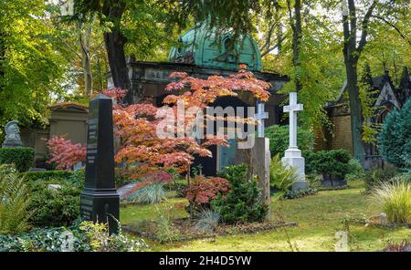 Gräber, Alter St.-Matthäus-Kirchhof, Schöneberg, Berlin, Deutschland Stockfoto