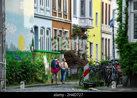 Altbauten, Poststraße, Ostertor, Bremen, Deutschland Stockfoto