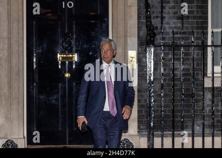 Premierminister lädt führende Wirtschaftsvertreter der Welt auf Platz 10 in die Downing Street ein, um „Global Britain“ zu gründen. Stockfoto