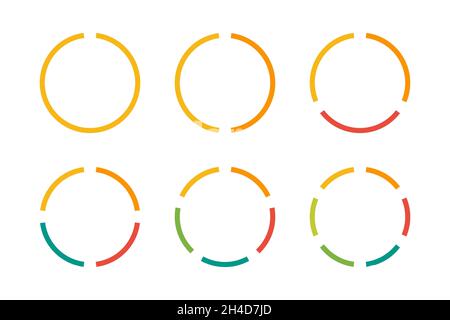 Infografiken Kreise Symbolsatz. Geschäftskonzept Stock Vektor