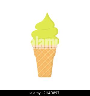 Eiscreme-Symbol einfaches Design flacher Stil Stock Vektor