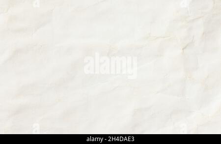 Retro-Papier-Textur, gebeiztes Vintage-Pergamentpapier, knittertes Papier, Vollformat-Hintergrund Stockfoto