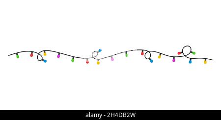 Weihnachtslichter Symbol Hintergrund gesetzt Stock Vektor