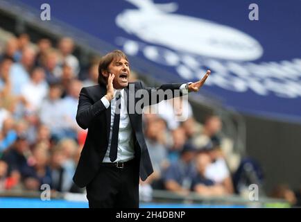 Aktenfoto vom 20-08-2017 von Antonio Conte. Tottenham hat die Ernennung von Antonio Conte zum neuen Cheftrainer angekündigt. Ausgabedatum: Dienstag, 2. November 2021. Stockfoto