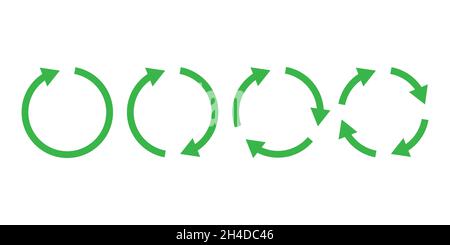 Recycling Icon Set einfaches Design Stock Vektor