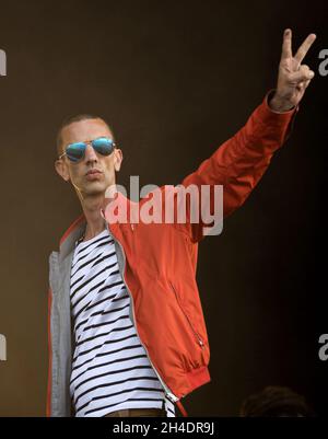 Richard Ashcroft tritt am Samstag, dem 11. Juni, beim Isle of Wight Festival im Seaclose Park, Newport, Isle of Wight, auf. Stockfoto