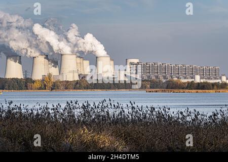 Braunkohlekraftwerk in der Lausitz Stockfoto