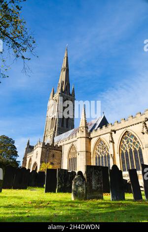 St. Wulframs Parish Church, Grantham, Lincolnshire, England Stockfoto