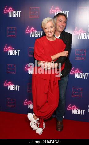 Dame Emma Thompson und Ehemann Greg Wise nahmen an der LATE NIGHT Gala-Vorführung im Picture House Central, London, Teil. Bild datiert: Montag, 20. Mai 2019. Bildnachweis sollte lauten: Isabel Infantes / EMPICS Entertainment. Stockfoto