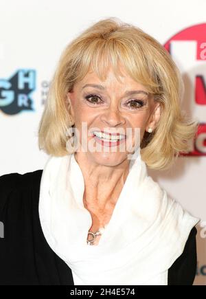 Sie nahm an den TV Choice Awards Teil, die im Hilton Hotel, Park Lane, London, verliehen wurden Stockfoto