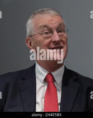 Hilary Benn, Vorsitzende des Brexit-Ausschusses des Unterhauses, spricht auf einer Randveranstaltung am dritten Tag der Labour Party Conference im Brighton Center in Brighton. Bild datiert: Montag, 23. September 2019. Bildnachweis sollte lauten: Isabel Infantes / EMPICS Entertainment. Stockfoto