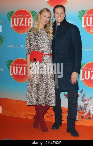 Brendan Cole und Zoe Hobbs bei der Premiere von LUZIA auf dem roten Teppich des Cirque du Soleil in der Royal Albert Hall, London. Bild datiert: Mittwoch, 15. Januar 2020. Bildnachweis sollte lauten: Isabel Infantes / EMPICS Entertainment. Stockfoto