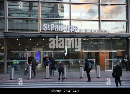 Der Bahnhof St Pancras International in London ist ein wichtiges Ziel für die Zukunft der Hochgeschwindigkeitsstrecke HS2, die am Dienstag von der Regierung genehmigt wurde. Bild datiert: Dienstag, 11. Februar 2020. Bildnachweis sollte lauten: Isabel Infantes / EMPICS Entertainment. Stockfoto