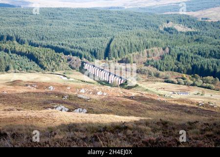 Das Big Water of Fleet Viadukt überquert das Big Water of Fleet bei Dromore in der Nähe von Gatehouse of Fleet Dumfries und Galloway Scotland Stockfoto