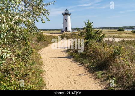 Edgartown Harbour Light Leuchtturm auf Martha's Vineyard, Massachusetts Stockfoto