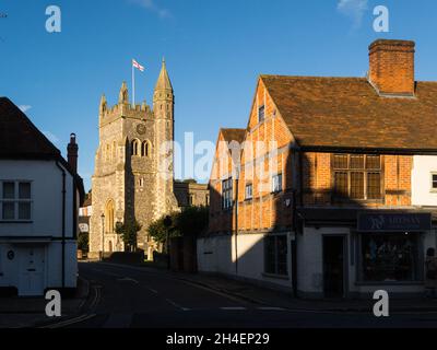 St Marys Church Old Amersham Buckinghamshire England Vereinigtes Königreich ein denkmalgeschütztes Gebäude in dieser historischen Stadt Stockfoto