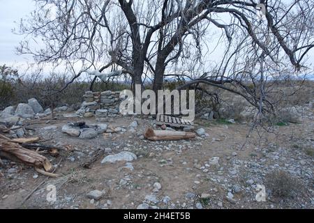 Wüstenboden im Tularosa-Becken von New Mexico Stockfoto