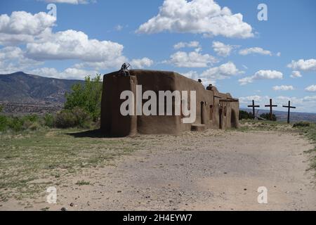 Penitente Morada, ist eine Kirche wie Anlage in Tradition und Geheimnis durchdrungen Stockfoto