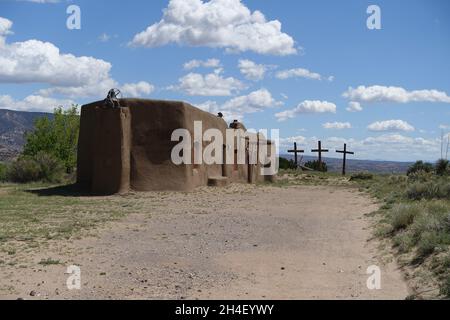 Penitente Morada, ist eine Kirche wie Anlage in Tradition und Geheimnis durchdrungen Stockfoto