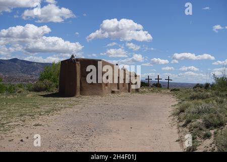 Penitente Morada, ist eine Kirche wie Anlage in Tradition und Geheimnis durchdrungen Stockfoto