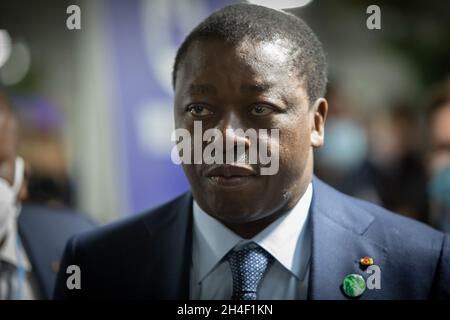 Glasgow, Großbritannien. Präsident von Togo, Faure Gnassingbé, bei der 26. UN-Klimakonferenz, bekannt als COP26, am 2. November 2021 in Glasgow, Schottland. Foto: Jeremy Sutton-Hibbert/Alamy Live News. Stockfoto