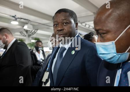 Glasgow, Großbritannien. Präsident von Togo, Faure Gnassingbé, bei der 26. UN-Klimakonferenz, bekannt als COP26, am 2. November 2021 in Glasgow, Schottland. Foto: Jeremy Sutton-Hibbert/Alamy Live News. Stockfoto