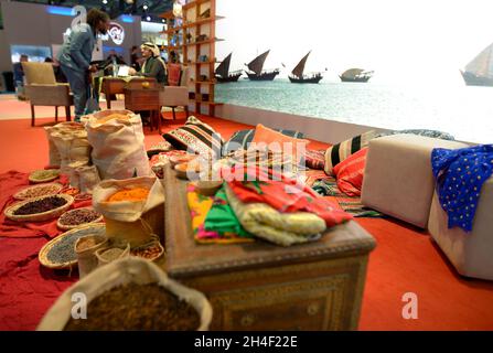 London, Großbritannien. November 2021. WTM - World Travel Market Messe auf der Excel Travel Forward London, vom 1. Bis 3. November: Katar Credit: Phil Robinson/Alamy Live News Stockfoto