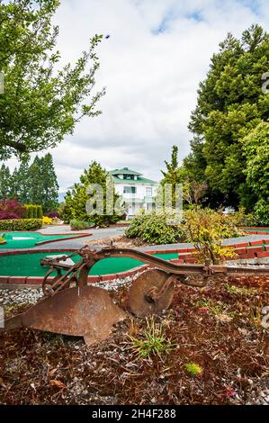 Olson Mansion und Golfplatz in Lake Wilderness, Washington. Stockfoto