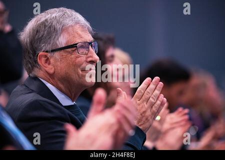 Glasgow, Schottland, Großbritannien. November 2021. IM BILD: Bill Gates, CEO von Microsoft. An diesem Nachmittag treffen sich die Staats- und Regierungschefs der Welt auf der COP26-Klimakonferenz in Glasgow. Quelle: Colin Fisher/Alamy Live News Stockfoto