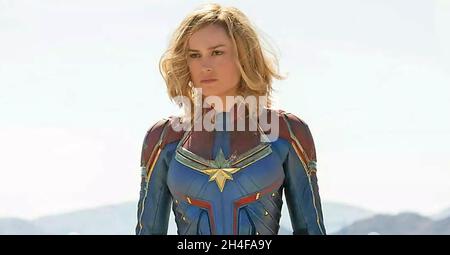 CAPTAIN MARVEL 2019 Walt Disney Motion Picturs Film mit Brie Larson in der Titelrolle Stockfoto